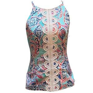Lilly Pulitzer Annabelle Halter Top Shell Me About It Seashell Beachy Coastal 2